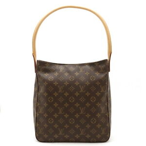 Louis Vuitton Monogram Looping Shoulder Bag Brown Leather
